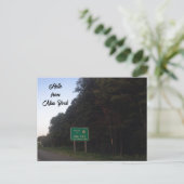 WELKOM AAN DE NIEUWE STAAT VAN YORK BRIEFKAART (Staand voorkant)