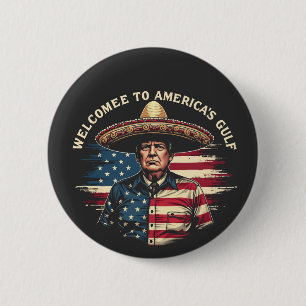 Welkom aan de oostkust van de Golf van Trump Ronde Button 5,7 Cm