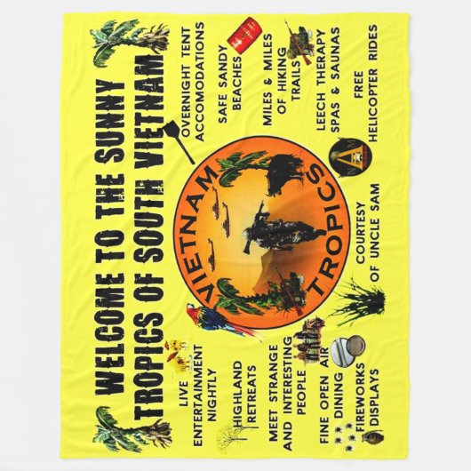 WELKOM AAN DE ZONNY TROPICS VAN VIETNAM FLEECE DEKEN (Voorkant)