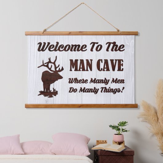 WELKOM AAN HET MAN... HANGEND WANDKLEED (Slaapkamer)