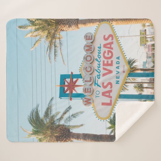 WELKOM AAN LAS VEGAS SHERPA DEKEN (Voorkant (horizontaal))