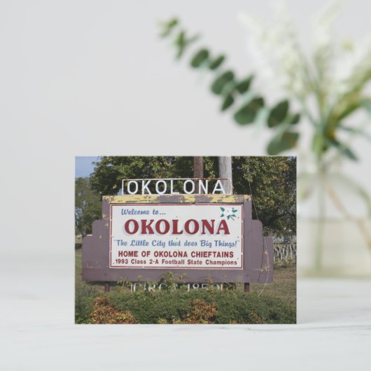 WELKOM AAN OKOLONA BRIEFKAART (Staand voorkant)