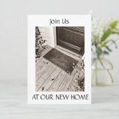***WELKOM AAN ONS NIEUWE THUIS** INVITATIE KAART (Staand voorkant)