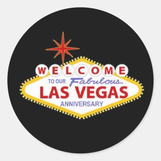 WELKOM AAN ONZE FABULOUS L V Jubileum Sticker (Voorkant)