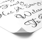 WELKOM AAN ONZE FAMILIE POSTER (Hoek)