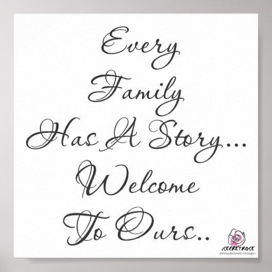 WELKOM AAN ONZE FAMILIE POSTER (Voorkant)