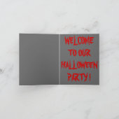 WELKOM AAN ONZE HALLOWEEN PARTIJ! (binnenkant van Kaart (Binnen)