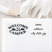 **WELKOM AAN ONZE KAMPER** TERUGADRES ETIKET (Insitu)