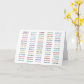 Welkom: Aangepaste kaart voor 80 talen/wit (Gele Bloem)