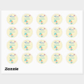 Welkom Aangepaste Naam Bruidsbruiloft Theekopje   Ronde Sticker (Vel)