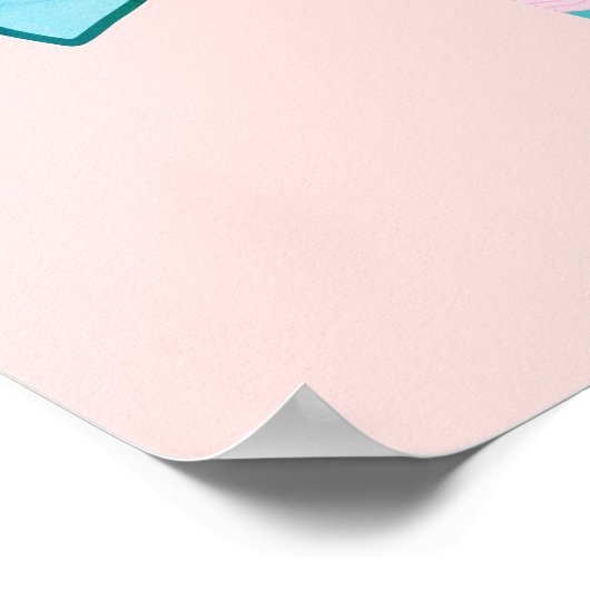 Welkom aangepaste naam geboorthday Party Teacup Gi Poster (Hoek)