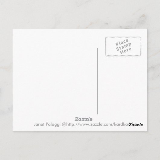 Welkom aangepaste Post-Kaart Briefkaart (Achterkant)