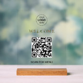 Welkom Aangepaste QR Code Logo Modern Business Acryl Bord (Neutraal)