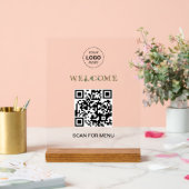 Welkom Aangepaste QR Code Logo Modern Business Acryl Bord (Huwelijk)