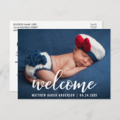 Welkom Aankondiging Nieuwe Baby Modern (Voorkant / Achterkant)