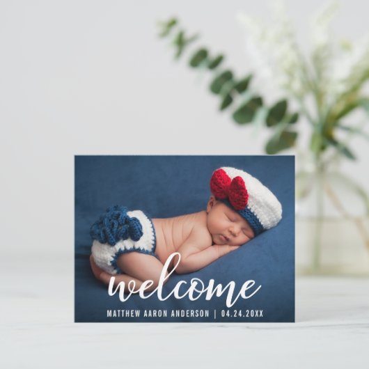 Welkom Aankondiging Nieuwe Baby Modern (Staand voorkant)