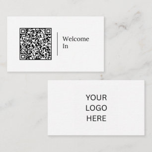 Welkom   Aanpasbare QR-code en logo Visitekaartje