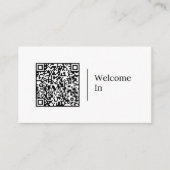 Welkom | Aanpasbare QR-code en logo Visitekaartje (Voorkant)