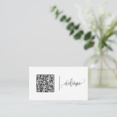 Welkom | Aanpasbare QR-code- en logosjabloon Visitekaartje (Staand voorkant)