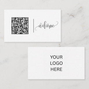 Welkom   Aanpasbare QR-code- en logosjabloon  Visitekaartje