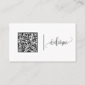 Welkom | Aanpasbare QR-code- en logosjabloon Visitekaartje (Voorkant)