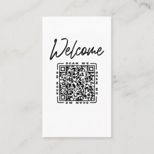 Welkom Aanpasbare QR-code- en logosjabloon Visitekaartje