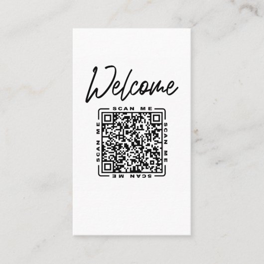 Welkom | Aanpasbare QR-code- en logosjabloon  Visitekaartje (Voorkant)