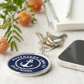 Welkom Aboard. Boatnaam. Sleutelhanger (Zijkant)