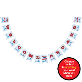 Welkom Aboard-bundelbanner Vlaggetjes