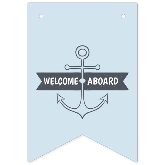 Welkom Aboard! Nautisch thema. Vlaggetjes (Tweede vlag)