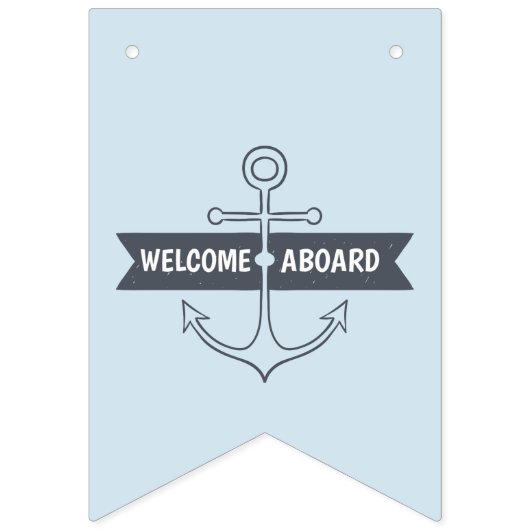 Welkom Aboard! Nautisch thema. Vlaggetjes (Derde vlag)