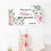 Welkom achtergrond banner magnolia roze wit bloemi (Insitu)