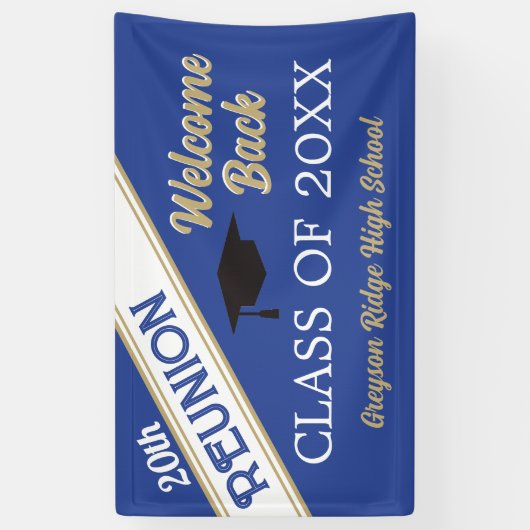 Welkom achterklasse reunion Banner (Verticaal)