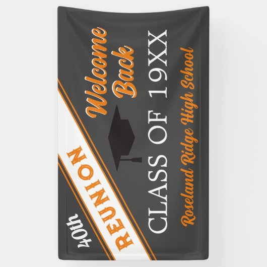 Welkom achterklasse reunion Banner (Verticaal)