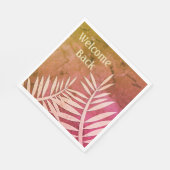 Welkom achterroze lef Silhouette Patroon gemarmerd Servet (Hoek)