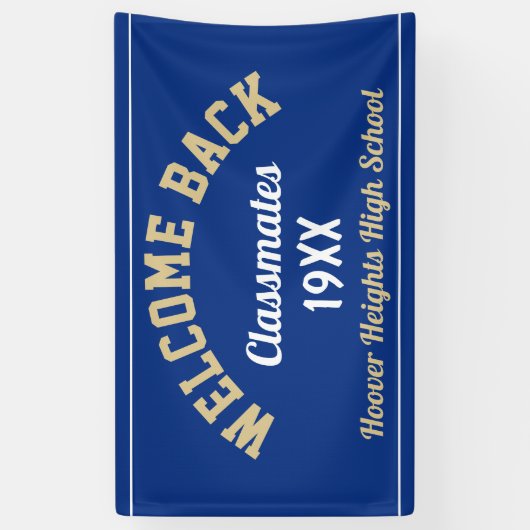 Welkom achterste klasgenoten reülebanner van klass spandoek (Verticaal)