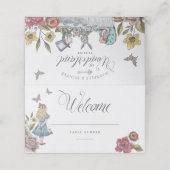 Welkom |  Alice in Wonderland Fairytale Plaatskaartje (Buitenkant ongevouwen)