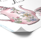 Welkom Alice in Wonderland Tea Party Baby shower Poster (Hoek)