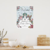 Welkom Alice in Wonderland Tea Party Baby shower Poster (Keuken)