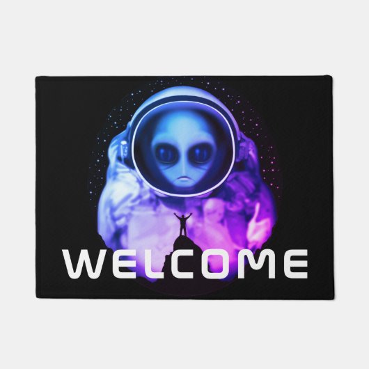 Welkom Alien Astronaut Deurmat (Voorkant)