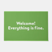 Welkom! Alles is in orde. | Deurmat (Voorkant)