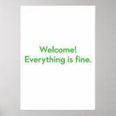 Welkom Alles is prima. Poster (Voorkant)