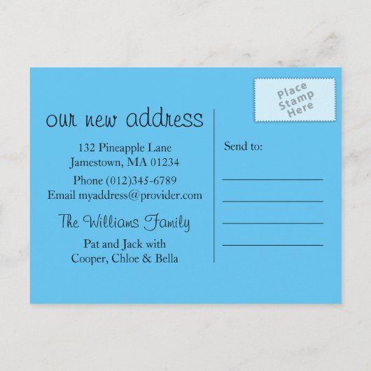 Welkom ananas bewegende Briefkaarten voor nieuw hu (Achterkant)