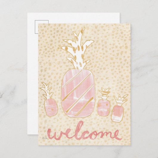 Welkom ananas briefkaart (Voorkant / Achterkant)