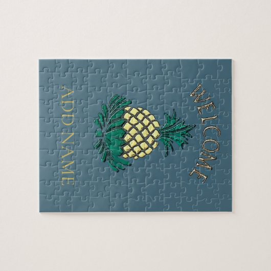 Welkom ananas legpuzzel (Horizontaal)