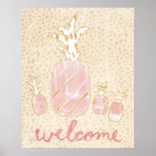 Welkom ananas poster (Voorkant)