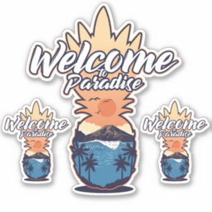 Welkom ananas sticker