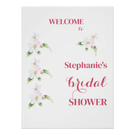 Welkom Apple Blossom Bruidsfeest Persoonlijk Perfect Poster