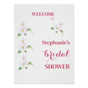 Welkom Apple Blossom Bruidsfeest Persoonlijk Perfect Poster