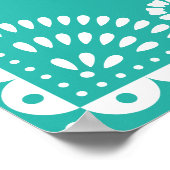 Welkom Aqua Papel Picado Weddenschap Poster (Hoek)